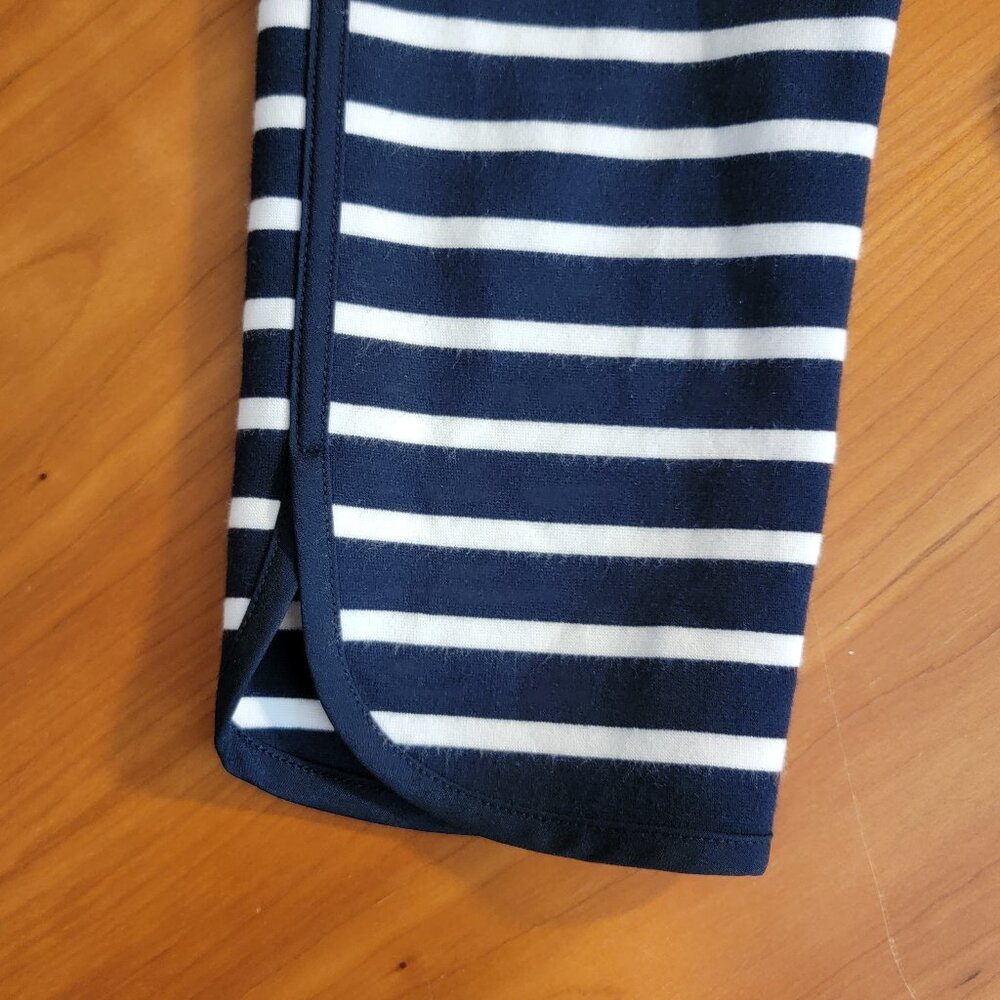 Lands' End Navy/White Nautical Stripe Ponte Shift Dress With Pockets - 8 - Picture 5 of 8